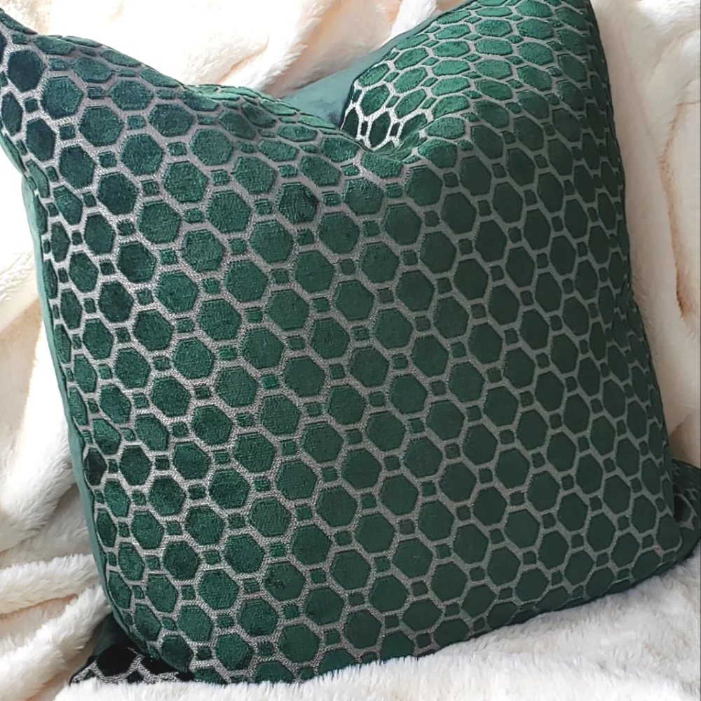NWT Caldeira Luxury Belgian Velvet Fabric Oversized Pillow